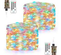 Forepin Stringa Luci LED, 2 Pezzi 18M 150LEDs Catena Luminosa Esterno 8 Modalità Impermeabile Lucine Led Decorative con Spina Luci Fatate Natalizie per Esterni Interni Casa Festa Matrimonio Giardino