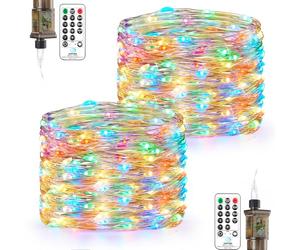 Forepin Stringa Luci LED, 2 Pezzi 18M 150LEDs Catena Luminosa Esterno 8 Modalità Impermeabile Lucine Led Decorative con Spina Luci Fatate Natalizie per Esterni Interni Casa Festa Matrimonio Giardino