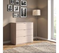 FORES - Kit Cassettone con 3 Cassetti Colore Rovere Alaska 80X38X77 Cm