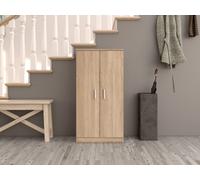 FORES HABITAT Mobile Multiuso 2 Ante e 6 Ripiani Effetto Rovere Dimensioni 55x36x108 cm colore Rovere