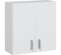 FORES HABITAT Mobile Multiuso Pensile 2 Ante 2 Ripiani 59x27x60h cm colore Bianco - 51480