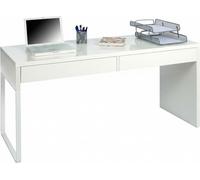 Forés Scrivania ufficio Linea Touch 002315A 138x50x75 cm con 2 cassetti Bianco