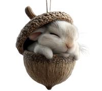 Forest Animal Acorn Ornaments - Cozy Forest Christmas Ornaments for Nature Lovers (Rabbit)