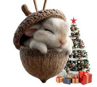 Forest Animal Acorn Ornaments - resin | Tree Ornaмents | Animāl Christmas Orñamentsfor Indoor, Outdoor, Living, Room, Wall, Door, Mantel, Fireplace, Farmhouse, Garden,Yard, Porch