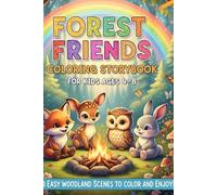 Forest Animals Coloring Book Kids Ages 4-8 | Cute Baby Animals in a Compact 6×9" Format: 50 Simple Woodland Creature Scenes for Calm Creativity & Travel-Friendly Coloring
