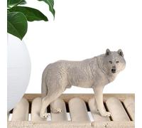 Forest Animals Figures - Simulated Realistic Wild Wolf Model, Hand Painted Detailed Finishes, Solid Pvc Material Construction, Authentic Texture Anatomy with Animal Action Figure Educational Toy | per