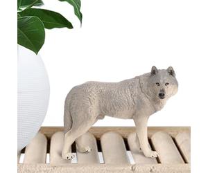 Forest Animals Figures - Simulated Realistic Wild Wolf Model, Hand Painted Detailed Finishes, Solid Pvc Material Construction, Authentic Texture Anatomy with Animal Action Figure Educational Toy | per