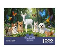 Forest Animals Gather Together Puzzle Giochi 1000 Pezzi Per Adulti E Ragazzi Arte Interesting Puzzle Adulti Idea Regalo Per 70x50cm/1000pcs