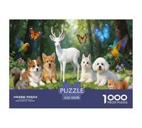 Forest Animals Gather Together Puzzle Giochi 1000 Pezzi Per Adulti E Ragazzi Arte Interesting Puzzle Adulti Idea Regalo Per 52x38cm/1000pcs