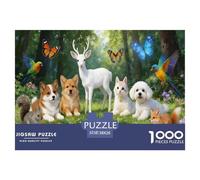 Forest Animals Gather Together Puzzle Giochi 1000 Pezzi Per Gioco Familiare Arte Interesting Puzzle Adulti Foto 38x26cm/1000pcs