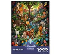Forest Animals Jigsaw Puzzle Impossible 1000Pcs Decorazione Per La Casa. Rilassamento E Intelligence Per Adulti E Ragazzi Da 14 Anni 38x26cm/1000pcs