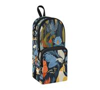 Forest Animals1, astuccio portapenne di grande capacità, con scomparto per studenti, a forma di zaino, organizer per cancelleria, astuccio per matite e pennarelli, per scuola, ufficio, lavoro, Animali