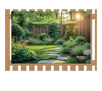 Forest Backdrop - Garden Photo Booth Banner, 8.86x5.91FT Nature Scenery Background Banner with Clear Printing, Lightweight Party Decoration | for Birthday Photo Booth Garden Courtyard Wall Park Decor