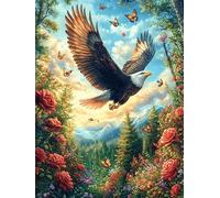 Forest Bald Eagle Puzzle 500 Pezzi Firenze Per Adulti Animal Plant Fairy Tale Cartone Di Alta Qualità Per Collezione Artistica Da Passatempo Regalo Di Laurea Qualità Museale 500 PCS