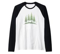 Forest Bathing Mindfulness Walk Radicato Guarigione Natura Guaritore Maglia con Maniche Raglan