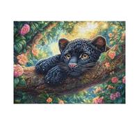 Forest Black Panther Cub Puzzle 500 Pezzi Sfida Impossibile Difficile Rompicapo Per Adulti Amanti Del Puzzle Rilassamento E Stimolo Intellettuale Regalo Lui 500 PCS