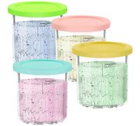 Forest Breathing Per Ninja Creami Deluxe Pinte e Coperchi - Confezione da 4 - 680,4 g - Gelatiera Pinte compatibili con Ninja NC501 NC500 Series, 11 in 1 contenitori per gelato cremosi tazze lavabili