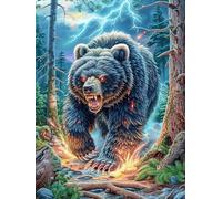 Forest Brown Bear Rompicapo 300 Pezzi Per Regalo Di Battesimo Cartone Spesso Per Bambini Animals And Plants Tema Baby Per Attività Educativa Con Confezione Regalo Da Passatempo 300 PCS