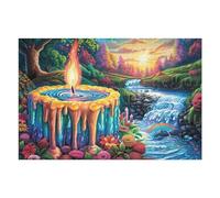 Forest Candle Puzzle 1000 Pezzi Educativo Premium Woods Brook Glow Per Ragazzi Intelligenza Creativa Idea Regalo Natale E Pasqua 1000 PCS