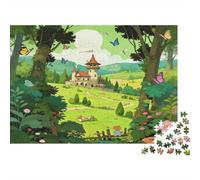 Forest Castle View 1000 Pezzi Jigsaw Jigsaw Puzzles Recycled Fantasy Art Jigsaw Puzzle for Anziani Jigsaw Accessorio per Gioco di Puzzle for Family And Friends Birthdays Ottimo Regalo 52x38cm/100...