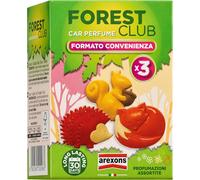 Forest Club & Friends Tripack, Profumatore Auto, Durata Fino a 30 Giorni, Confez