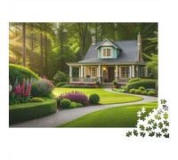 Forest Cottage 1000 Piece Puzzle Riciclato Green Garden Puzzle for Elderly Puzzle Gioco Accessori for Famiglia And Friends Compleannos Great Regalo 52x38cm/1000pcs