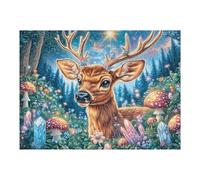 Forest Cute Deer Rompicapo 500 Pezzi Per Regalo Di Battesimo Cartone Spesso Per Bambini Doll Animal Pet Tema Baby Per Attività Educativa Con Confezione Regalo Da Passatempo 500 PCS