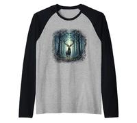 Forest Deer - Buck Caccia Amante Big Game Hunter Maglia con Maniche Raglan