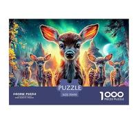 Forest Deer Puzzle Ispirato Ai Capolavori Dei Musei - 1000 Pezzi Con Immagini D'Arte Di Profondo Impatto Visivo - Per Divertirsi E Regalare, Consigliato 14+ 70x50cm/1000pcs