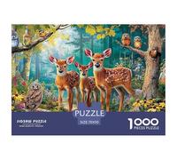 Forest Deer ScenePremium Jigsaw Puzzles for Adults A 1000-Piece (Advanced) Challenging Educational Brain Game - An Engaging And Thoughtful Gift Idea for Adults And Older Kids Age 12 Years Up to Enjoy