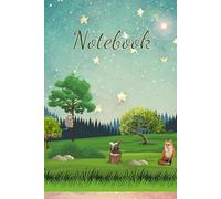 Forest Dreams Notebook - Cute Fox & Magical Night Scenery (100 Pages)