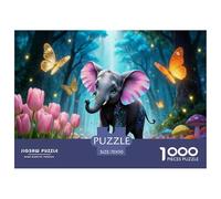 Forest Elephant Puzzle Giochi 1000 Pezzi Regalo Per Lui E Per Lei Arte Animal Puzzle Adulti Idea Regalo Per 70x50cm/1000pcs