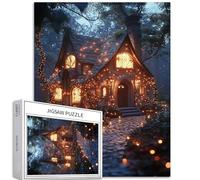 Forest Fairytale Home, puzzle da 1000 pezzi per adulti in stile fiaba, puzzle artistici colorati fai da te per la decorazione della casa, regali, puzzle per famiglia, perfetto per serate di gioco, 50