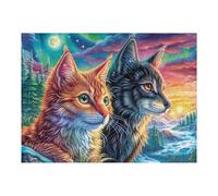 Forest Foot Black Cat Puzzle 500 Pezzi Raffaello Per Collezionisti Cartone Di Alta Qualità Opere Rinascimentali Per Decorazione Ufficio Da Passatempo Qualità Premium 500 PCS