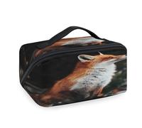 Forest Fox - Trousse da viaggio per donne, uomini, ragazze, ragazzi, volpe, animali, borsa da bagno portatile, organizer per articoli da toeletta e articoli da toeletta