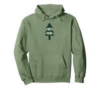 Forest Friend, Albero di Pino Ecologico per Amanti della Natura Felpa con Cappuccio, Unisex per Adulti, Verde Salvia, L