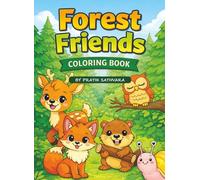 Forest Friends Coloring Book: Easy & Happy Forest Animal Pages