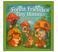 Forest Friends’ Tiny Homes: coloring book