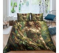 Forest Goddess Tree Nymph Copripiumino Set 2 Pezzi, Botanical Floral Arte