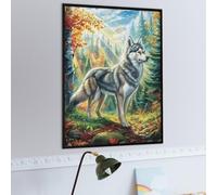Forest Gray Wolf Puzzle 1000 Pezzi Idea Regalo Figlio Animals Plants Gioco Educativo Creativo Ragazzi Rilassamento Pressione Ridotta A Scuola 1000 PCS