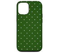 Forest Green Polka Dots Aesthetic Polkadots Minimalist Women Custodia per iPhone 12/12 Pro