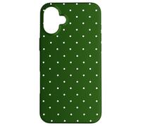Forest Green Polka Dots Aesthetic Polkadots Minimalist Women Custodia per iPhone 16 Plus