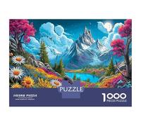 Forest, Lake & Mountain View Jigsaw Puzzle 1000 Pezzi Classici Per Adulti E Bambini ≥12 Anni Giochi Educativi Natural Scenery Per Appassionati Esperti Decorazione Casa Imparo Logica Visualizzazione 70