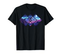 Forest Nature Square Minimalism Graphic Camping Hiking Men Maglietta