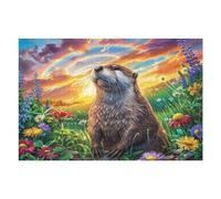 Forest Otter Rompicapo 1000 Pezzi Impossibile Cartone Di Alta Qualità Senza Polvere Per Sfida Tra Amici Per Serate A Tema Edizione Limitata 1000 PCS