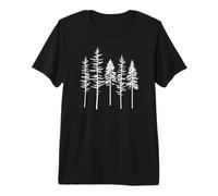 Forest Outdoor Pine Tree Nature Camping Hiking Camping Maglietta Premium