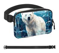 Forest Polar Bear-1584 - Marsupio unisex, alla moda, sportivo, sottile, alla moda, per jogging, escursionismo, donna, uomo, multicolore, 4 x 23 x 15 cm, Multicolore, 1.5x9.0x5.9in/4x23x15cm