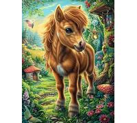 Forest Pony Puzzle 1000 Pezzi Per Bambini Ragazzi Animal Pets Cartone Di Alta Qualità Atossico Attività Educativa Per Tempo Libero Scolastico Con Confezione Regalo 1000 PCS