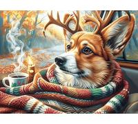 Forest Reindeer Puzzle 500 Pezzi Firenze Per Adulti Luminous Enchanted Beasts Cartone Di Alta Qualità Per Collezione Artistica Da Passatempo Regalo Di Laurea Qualità Museale 500 PCS/52×38cm