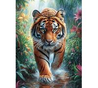 Forest Tiger Rompicapo 500 Pezzi Per Regalo Di Battesimo Cartone Spesso Per Bambini Animals And Plants Tema Baby Per Attività Educativa Con Confezione Regalo Da Passatempo 500 PCS